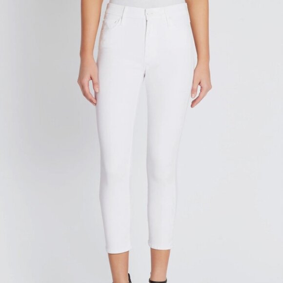 Mother Jeans The Looker White Ankle Fray Jean - Picture 1 of 7